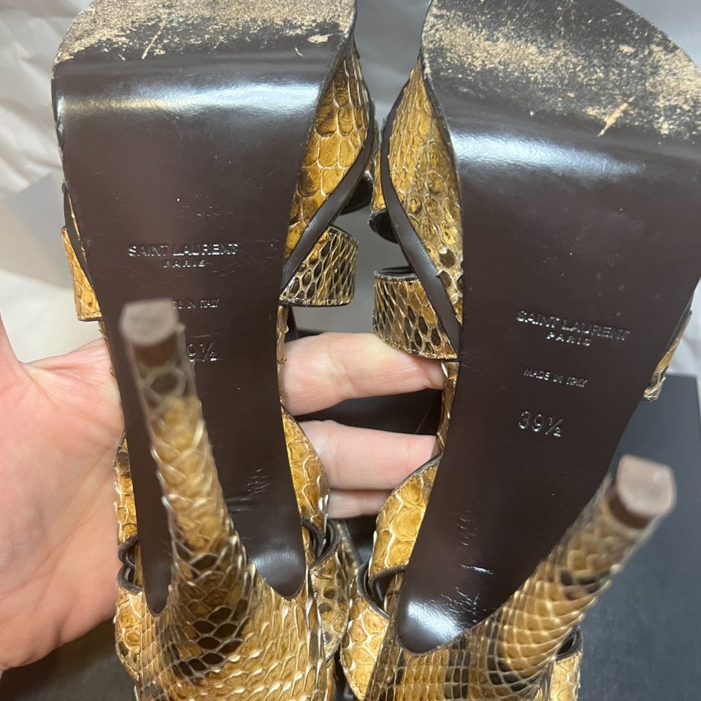Saint Laurent Python Tribute Sandals - Size 39.5 … - image 7